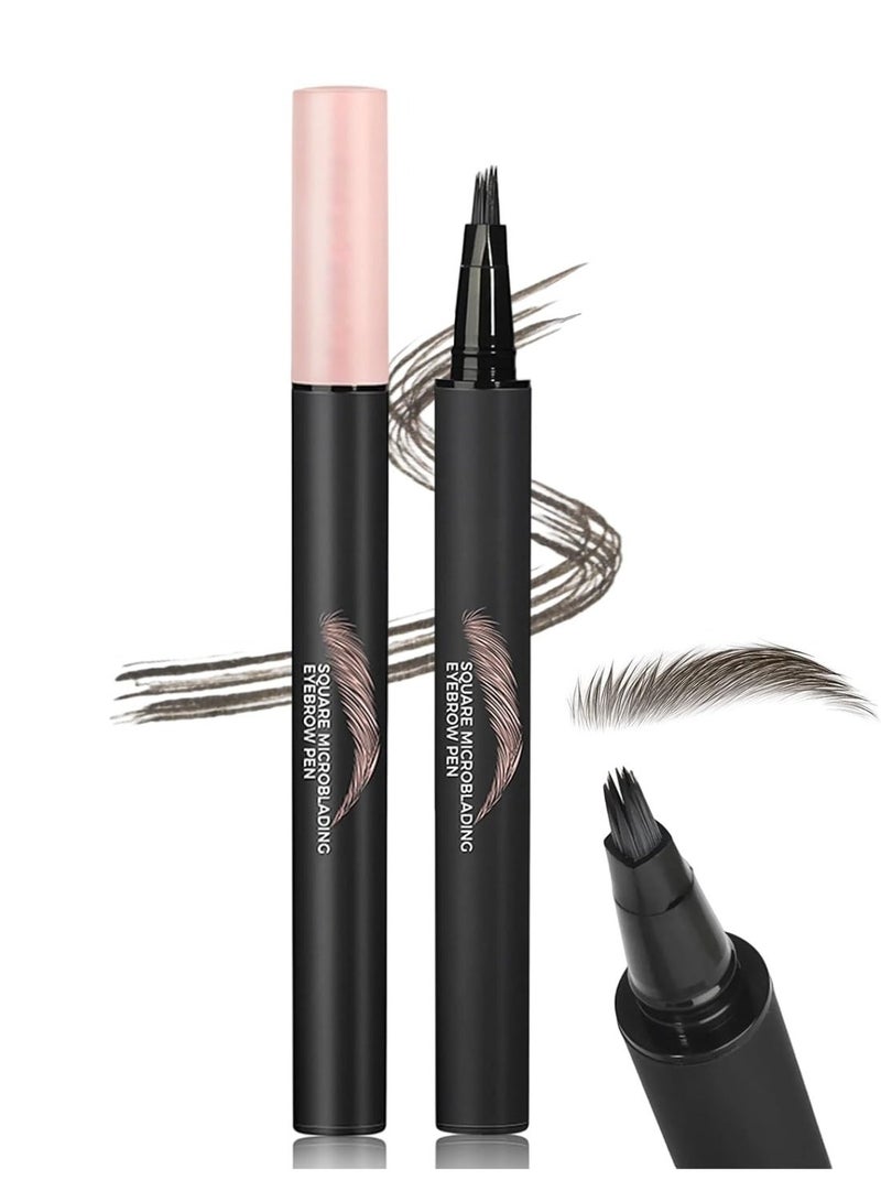 كيلا أقلام حواجب سائلة مايكرو بليدنج للنساء، قلم حواجب مقاوم للماء بطرف فرشاة بزاوية لرسم خطوط تشبه الشعر، سريع الجفاف متعدد الاستخدامات للحواجب وخط الشعر واللحية، 01 - Image 1